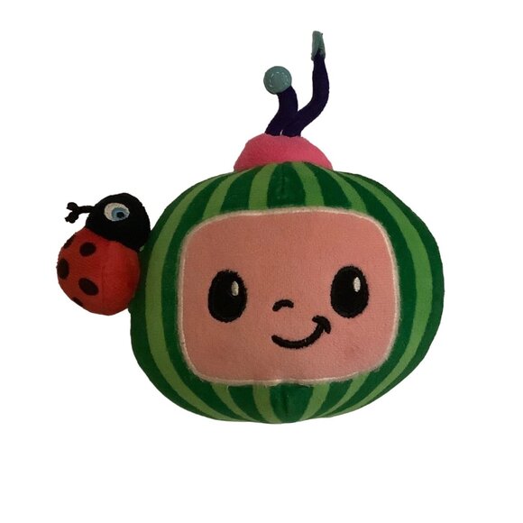 Cocomelon Plush Watermelon Baby Plush Stuffed Toy Ladybug Smiling Face 7” - Picture 1 of 4